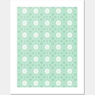 Doily - mint green Posters and Art